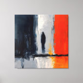 Toile Solitude – Figure Abstraite dans le Silence Urbain (Recto)