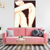 Toile Solitude Portrait numérique Abstrait d'une femme (Insitu(Salon))