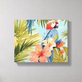 Toile Solitude tropicale Macaw (Recto)
