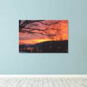 Toile Solstice d'hiver coucher du soleil (Insitu (Plancher de Bois))