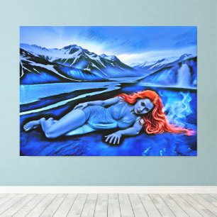 Toile "Sólvátra" - Flamme sous la glace