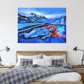 Toile "Sólvátra" - Flamme sous la glace (Insitu(Chambre))