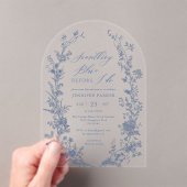 Toile Something Blue Bruidsfeest Boog Acryl Uitnodigingen (Insitu (Draagbaar))