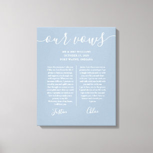 Toile Son Et Son Mariage Vows Dusty Blue Script