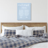 Toile Son Et Son Mariage Vows Dusty Blue Script (Insitu(Chambre))