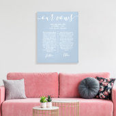 Toile Son Et Son Mariage Vows Dusty Blue Script (Insitu(Salon))