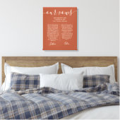 Toile Son Et Son Mariage Vows Terracotta Script (Insitu(Chambre))
