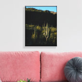 Toile Sonoran Desert Scène avec Saguaro Cactus géant (Insitu(Salon))
