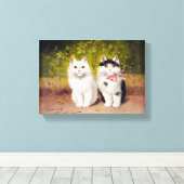 Toile Sophie vintage Sperlich Deux chatons 1906 (Insitu (Plancher de Bois))