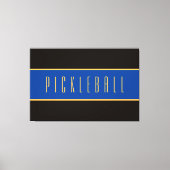 Toile Sophistiqué Bleu Profond Bleu PICKLEBALL Stripes (Recto)