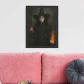 Toile Sorcière avec sort de feu (Insitu(Salon))