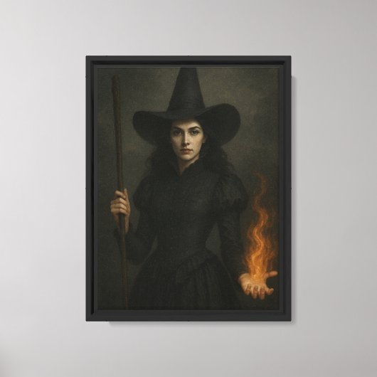 Toile Sorcière avec sort de feu (Recto)