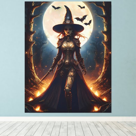 Toile Sorcière de la forêt Steampunk Halloween (Insitu (Plancher de Bois))