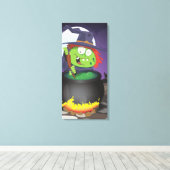 Toile Sorcière Stirring a Cauldron. (Insitu (Plancher de Bois))