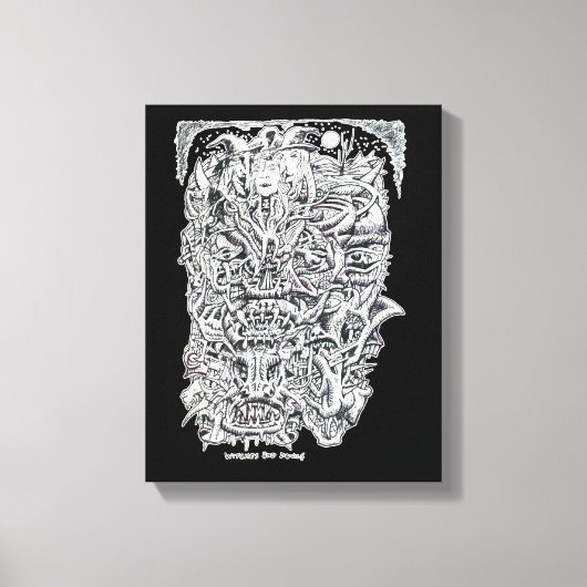 Toile Sorcières et diables, par Brian Benson. (Recto)