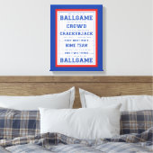 Toile Sortez-moi au ballon, baseball (Insitu(Chambre))