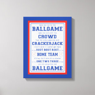 Toile Sortez-moi au ballon, baseball