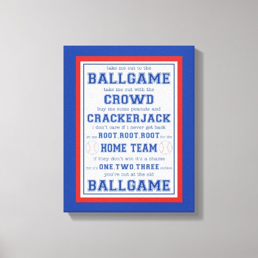 Toile Sortez-moi au ballon, baseball (Recto)