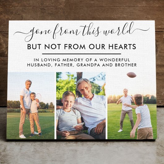 Toile Sorti de ce Monde Souvenir Collage photo