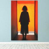 Toile Sortie en orange - Gras Silhouette (Insitu (Plancher de Bois))