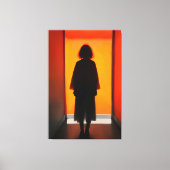 Toile Sortie en orange - Gras Silhouette (Recto)
