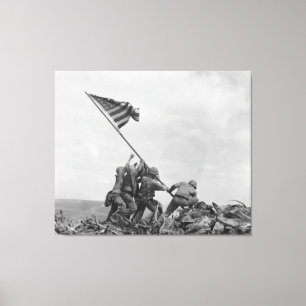 Toile Soulevant le drapeau américain sur Iwo Jima (1945