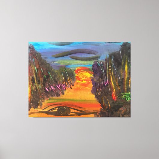 Toile Soulful Horizon Hand Painted Design (Recto)