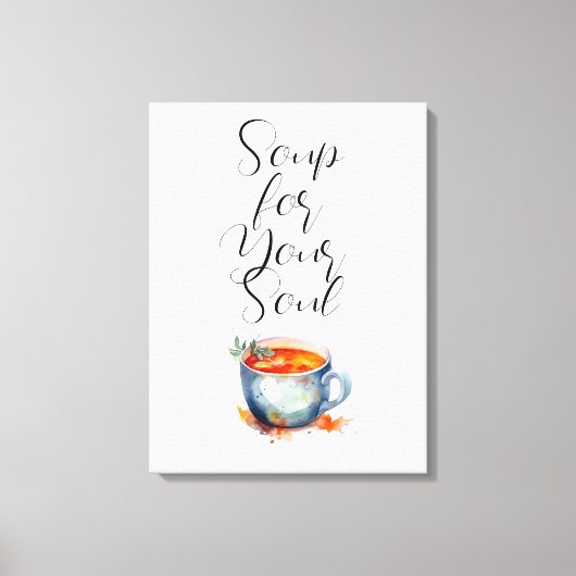 Toile Soupe d'aquarelle pour votre âme (Recto)