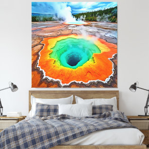 Toile Source chaude vibrante : l'art merveilleux de la T