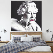 Toile Sourire couronné Queen Elizabeth Wall Art (Insitu(Chambre))