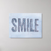 Toile sourire en jean bleu (Recto)