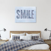 Toile sourire en jean bleu (Insitu(Chambre))