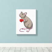 Toile Souris à Boxing avec gants de Boxing (Insitu (Plancher de Bois))