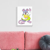 Toile Souris comme enseignant avec livre (Insitu(Salon))