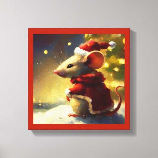 Toile Souris de Noël 4 (Recto)