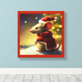 Toile Souris de Noël 4 (Insitu (Plancher de Bois))