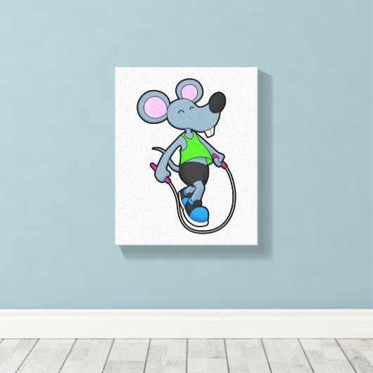 Toile Souris en forme avec corde (Insitu (Plancher de Bois))
