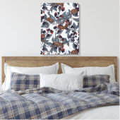 Toile Souris et mûres sur fond blanc (Insitu(Chambre))