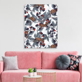 Toile Souris et mûres sur fond blanc (Insitu(Salon))