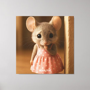 Toile Souris minuscule triste mignonne fantastique