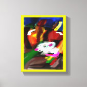 Toile Souris pomme citrouille d'automne (Recto)