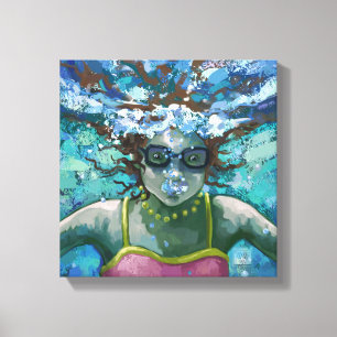 Toile Sous la nage aquatique