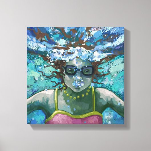 Toile Sous la nage aquatique (Recto)