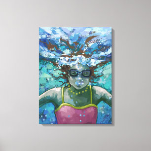 Toile Sous la nage aquatique