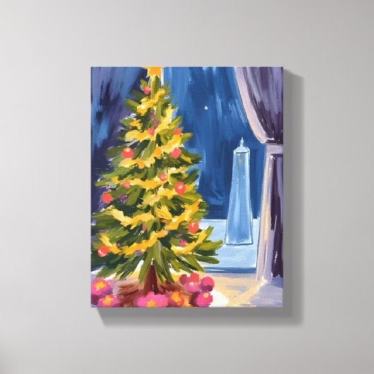 Toile Sous l'arbre de Noël (Recto)