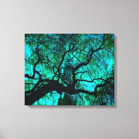 Toile Sous l'arbre en Turquoise III (Recto)