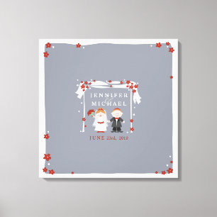 Toile SOUS LE CHUPPAH Jewish Mariage Sign-In Board