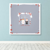 Toile SOUS LE CHUPPAH Jewish Mariage Sign-In Board (Insitu (Plancher de Bois))
