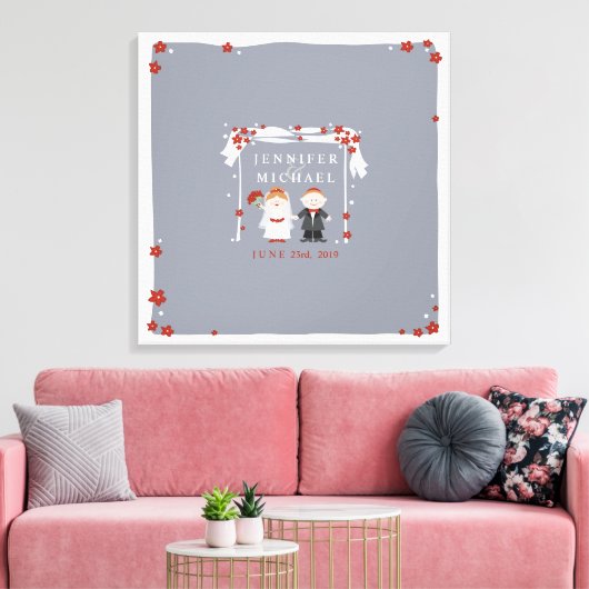 Toile SOUS LE CHUPPAH Jewish Mariage Sign-In Board (Insitu(Salon))