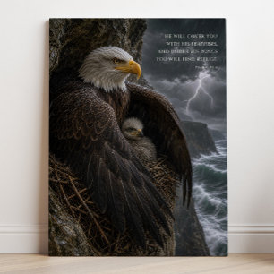 Toile Sous Ses Ailes Psaume 91 Art Chrétien